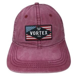 Vortex USA Slideback Baseball Hat Red One Size Adjustable Vent Holes